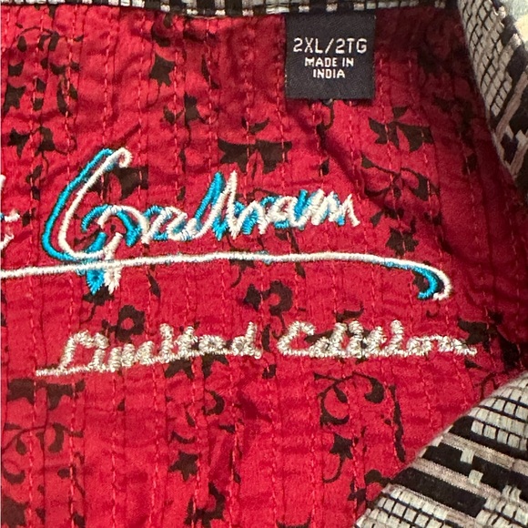 Robert Graham Limited Edition Plaid Shirt 2XL Embroidered 100% Silk Flip Cuff - Picture 11 of 16
